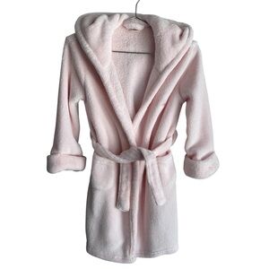 Baby Gap Fleece Robe Housecoat Girls Size 3 Years Light Pink Soft Fuzzy EUC